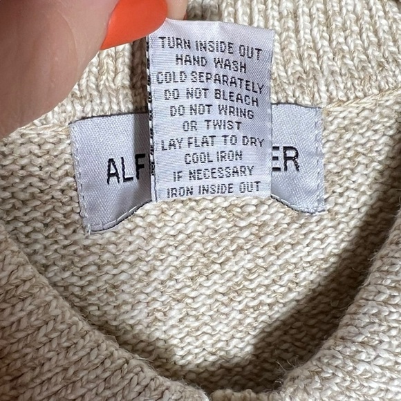 Alfred Dunner Embroidered Winter Scenes Ramie Cotton Blend Knit Sweater, Small - Picture 10 of 14